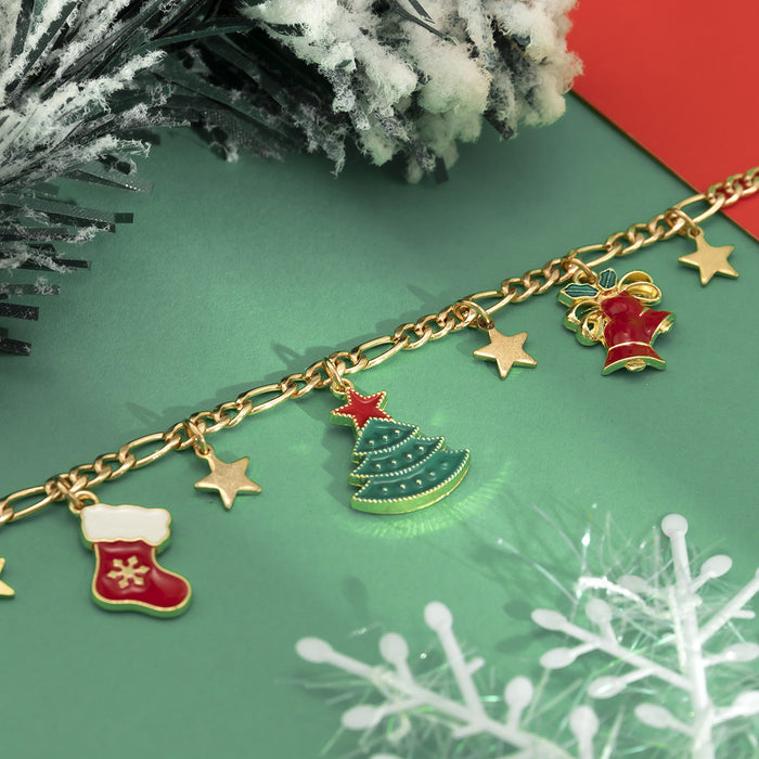 Wholesale Necklaces Alloy Drip Oil Christmas Tree Snowman JDC-NE-KunJ172
