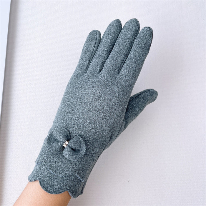 Wholesale Gloves Rabbit Fur Winter Warm Thin Fur Ball Touch Screen MOQ≥2 JDC-GS-MYuan001