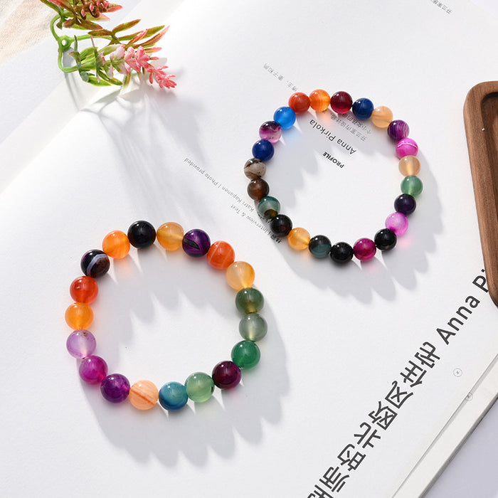 Jewelry WholesaleWholesale Crystal Agate Color Mix and Match Beaded Couple Bracelet JDC-BT-YanH011 Bracelet 燕鸿 %variant_option1% %variant_option2% %variant_option3%  Factory Price JoyasDeChina Joyas De China