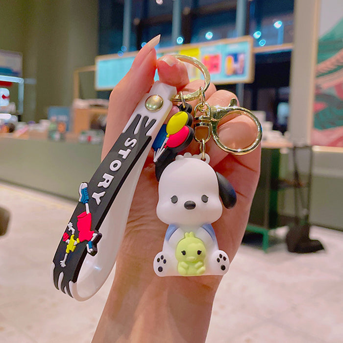Wholesale keychain cute pendant car pvc soft doll MOQ≥2 JDC-KC-YDao001