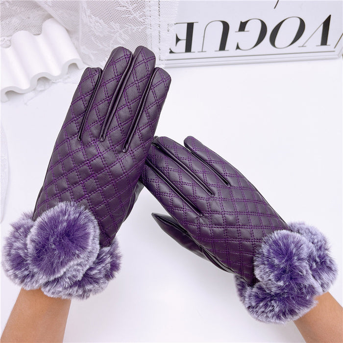 Wholesale Gloves PU Gross Outdoor Warming Touch Screen JDC-GS-MYuan005