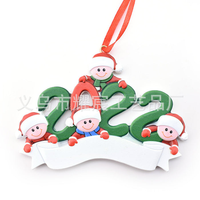 Wholesale Christmas DIY Name Tag Family Decorative Resin Crafts JDC-DCN-YaoC001
