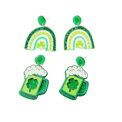 Jewelry WholesaleWholesale acrylic clover beer earrings JDC-ES-XUEP011 Earrings 雪帕 %variant_option1% %variant_option2% %variant_option3%  Factory Price JoyasDeChina Joyas De China