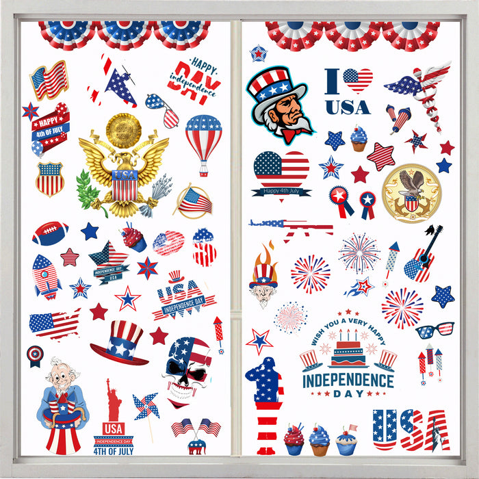 Wholesale 4th of July Independence Day PVC Sticker Static Window Sticker JDC-ST-SSuo001