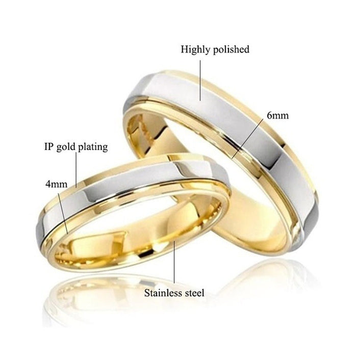 Wholesale Stainless Steel Couple Rings MOQ≥2 JDC-RS-TengD002