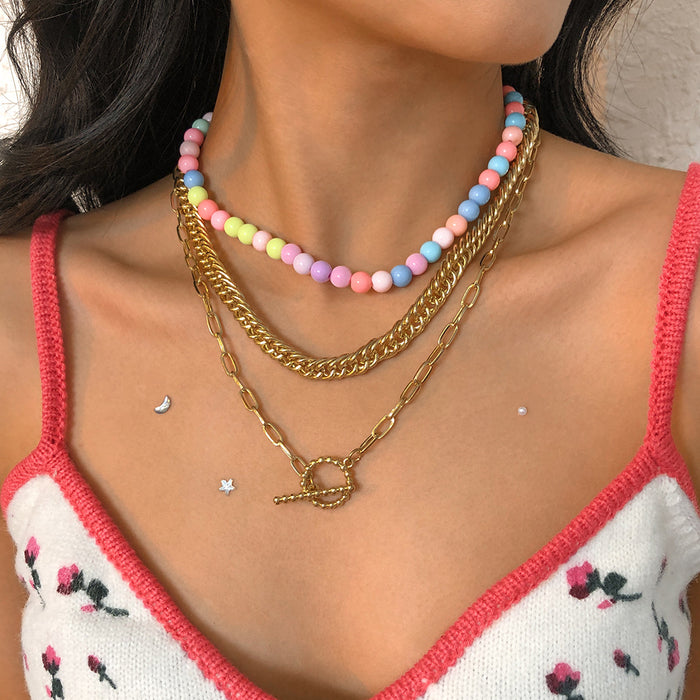 Jewelry WholesaleWholesale multi-layer chain necklace JDC-NE-Qiandi001 Necklaces 纤迪 %variant_option1% %variant_option2% %variant_option3%  Factory Price JoyasDeChina Joyas De China