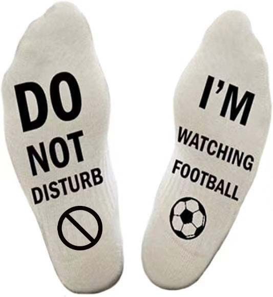 Calcetines al por mayor Fanks de fútbol con letras de algodón calcetines MOQ≥2 JDC-SK-HUAL003