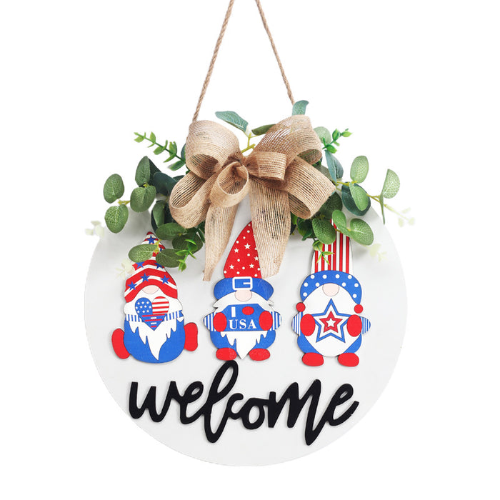 Wholesale 4th of July Independence Day Decorative Supplies Garland Flag Door Hanging Ornament MOQ≥2 JDC-OS-SY005