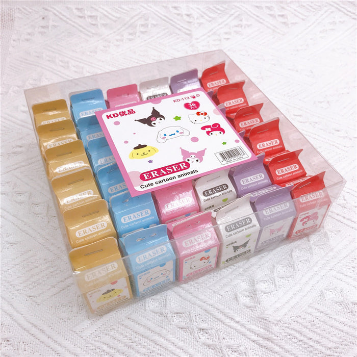 Wholesale Eraser 36 Sets of Cute Cartoon Milk Carton Shapes 36pcs (S) JDC-ERA-YaLL001