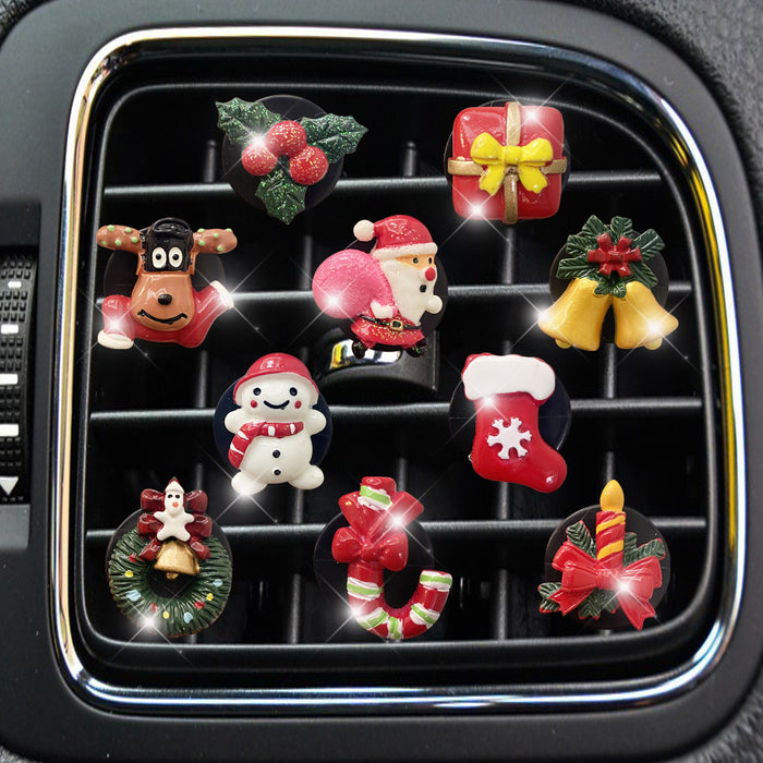 Wholesale Car Accessories Metal Christmas Tree Car Air Conditioner Air Outlet Aromatherapy Decorative Clip JDC-CA-znyk020