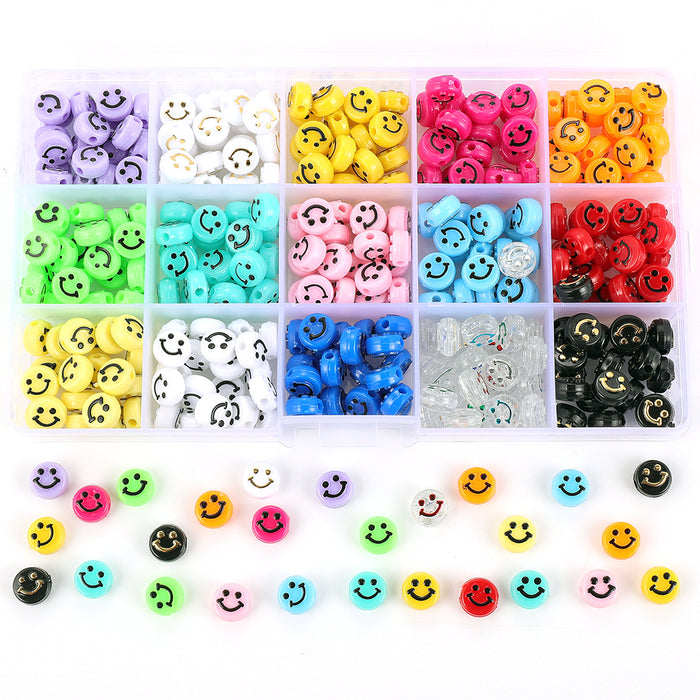 Wholesale DIY Jewelry Accessories Color Smiley Resin Handmade 15 Grid Set JDC-DIY-Jingy003