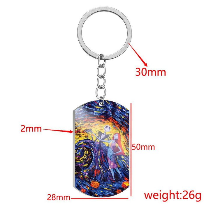 Wholesale Keychain Stainless Steel The Nightmare Before Christmas Keychain MOQ≥2 (M) JDC-KC-HuanYu018