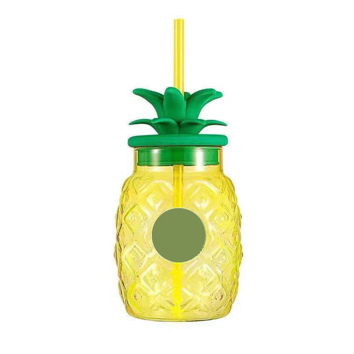 Wholesale Copper Medal Pineapple Glass Straw Cup JDC-CUP-Fyuan002