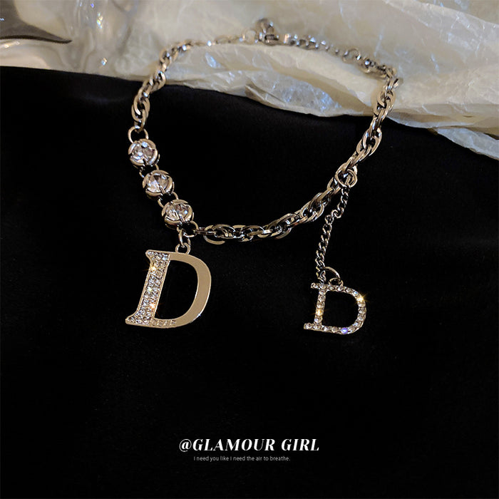 Wholesale diamond letter bracelet trend all-match design hand accessories JDC-BT-BY032