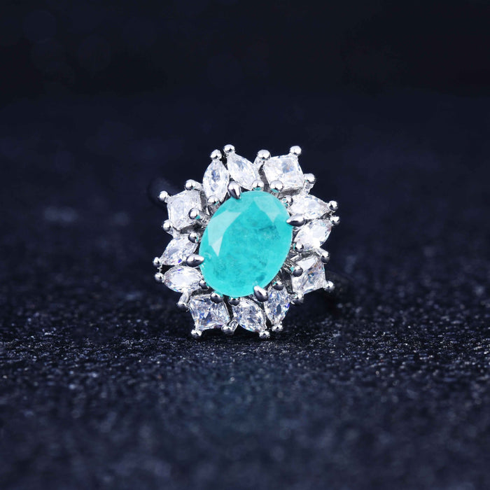 Wholesale Colored Gemstones Diamonds Copper Earrings Pendant Rings JDC-RS-ZhenR015
