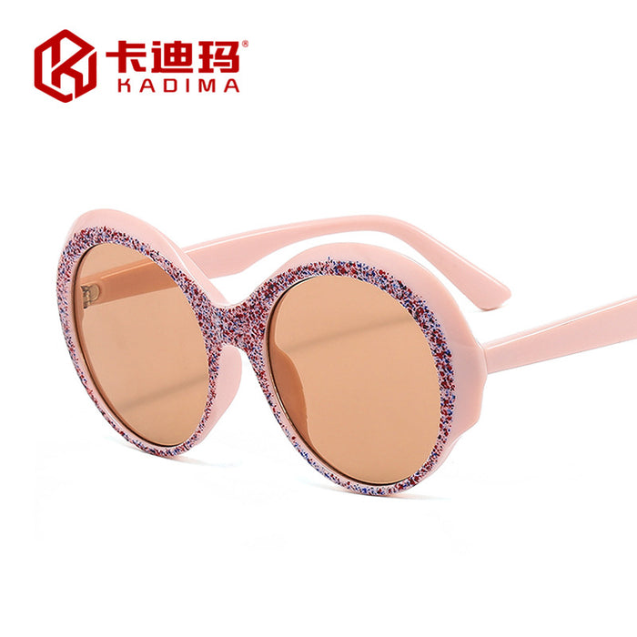 Gafas de sol impresos de marco redondo al por mayor Protección UV de cara liso JDC-SG-XIA025