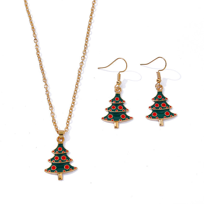 Wholesale Necklaces Alloy Christmas Collection Necklace Earrings Set MOQ≥2set JDC-NE-KaiWei001