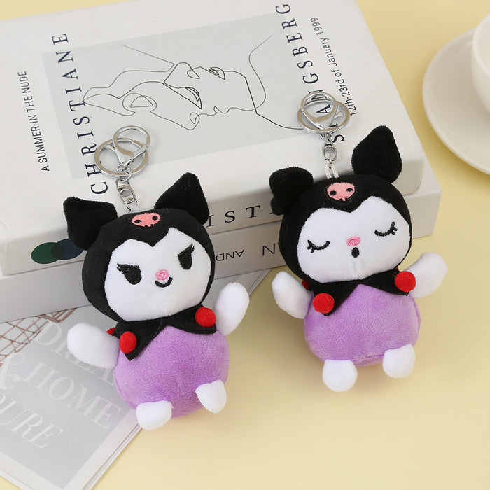 Wholesale keychain cartoon plush doll cute stuffed doll pendant MOQ≥4 JDC-KC-XiaoKe005