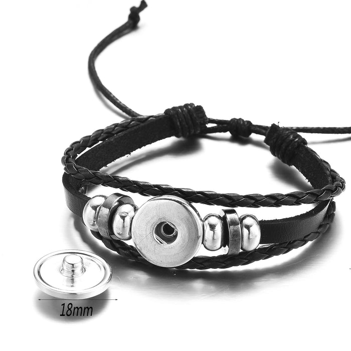 Bracelet en cuir en gros bijoux multicouche bijoux JDC-BT-Songx007