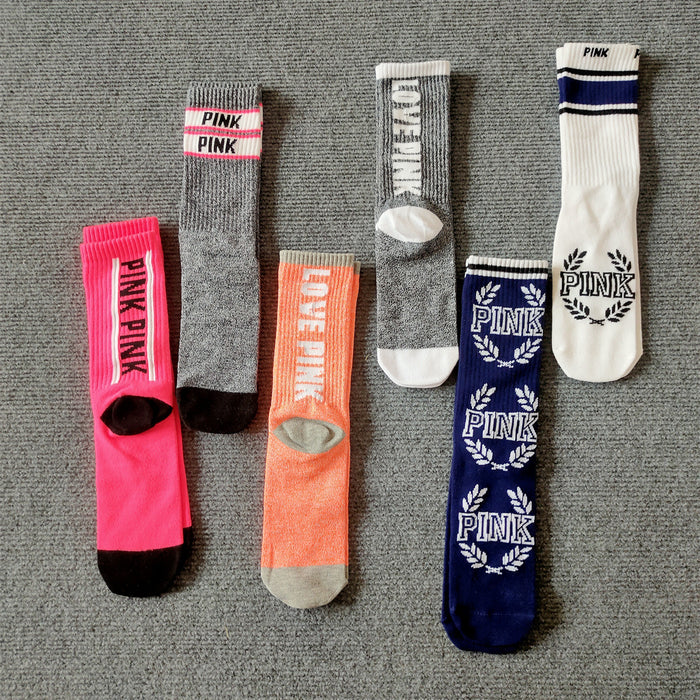 Wholesale Sock Polyester Cotton Sweat Absorbing Street Skateboard Women Pile Dui Calf Socks 2 pairs/set MOQ≥2 JDC-SK-HaoMing001