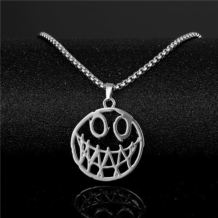 Wholesale Necklace Stainless Steel Halloween Devil Smiley JDC-NE-MoFei002