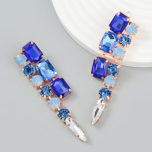 Jewelry WholesaleWholesale Blue Rhinestone Earrings JDC-ES-JL920 Earrings 氿乐 %variant_option1% %variant_option2% %variant_option3%  Factory Price JoyasDeChina Joyas De China