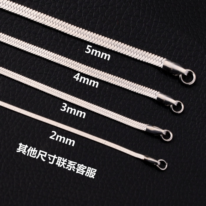 Wholesale Necklaces Stainless Steel Blade Flat Snake Chain Hip Hop MOQ≥2 JDC-NE-AiL001