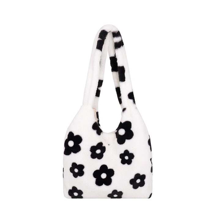 Wholesale Handbag Plush Simple Flower Handheld Shoulder JDC-HB-AYF001