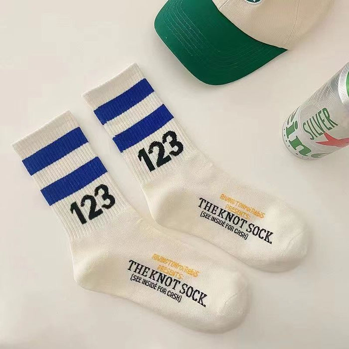 Calcetines de baloncesto al por mayor calcetines de verano calcetines de algodón de tubo de rayas a rayas jdc-sk-jting002