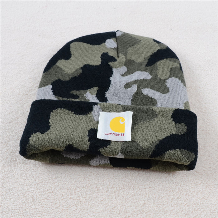 Wholesale Hat Cotton Camouflage Striped Sweater Hat MOQ≥2 (F) JDC-FH-KuT002