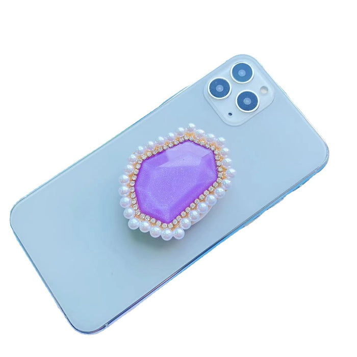Wholesale Grips Plastic Purple Pearl Edge Jewel Airbag Bracket Telescopic MOQ≥2 JDC-PS-WeiJiu014