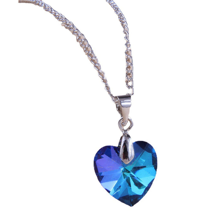 Wholesale Fashion Simple Ocean Heart Crystal Personality Necklace JDC-NE-WY003
