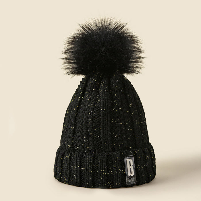 Wholesale Fashion Hat Acrylic Autumn Winter Thick Knitted Hat MOQ≥2 JDC-FH-YueH012