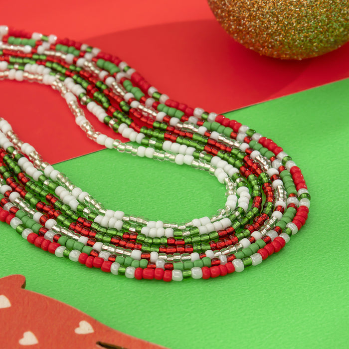 Collares al por mayor Beads de color de contraste de plástico Beads de arroz de una sola navidad jdc-ne-kunj174