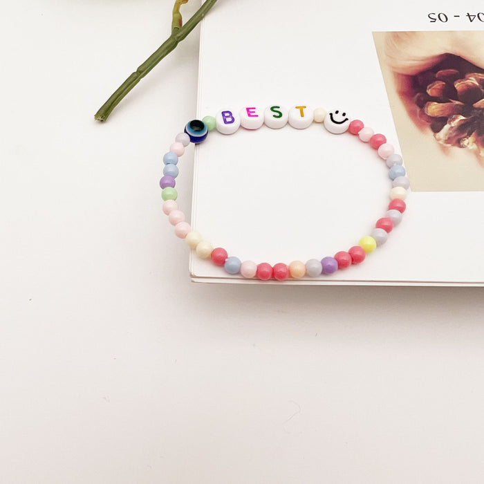 Wholesale Children's Millet Bead Bracelet DIY Color Beaded Candy Color MOQ≥2 JDC-BT-QingH006