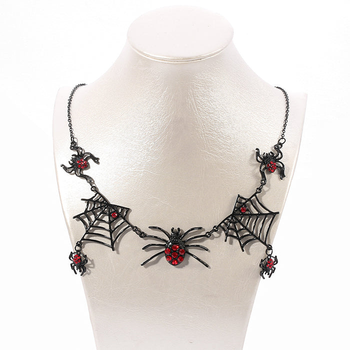 Collar al por mayor de acero inoxidable Pendientes de collar Spider Web Spider Moq≥2 JDC-Ne-ZHoux005