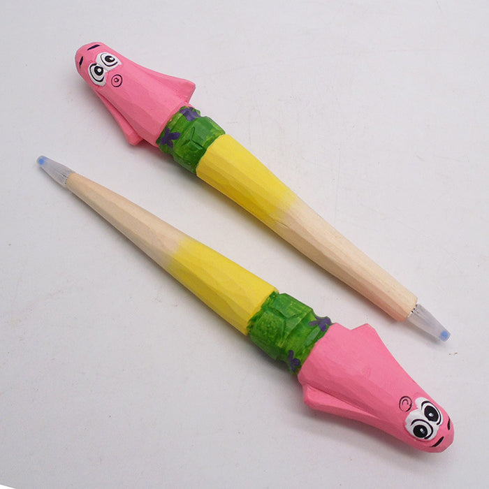 Polpe de bolsillo al por mayor Pen bambú tallado de madera Pena Panda Pen Pen JDC-BP-Shid003