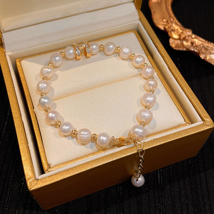 Wholesale Bracelet Pearl Diamond Premium Bracelet MOQ≥2 JDC-BT-WeiM001