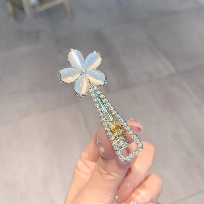 Wholesale Hair Clips Opal Flowers Metal JDC-HC-KeZi001