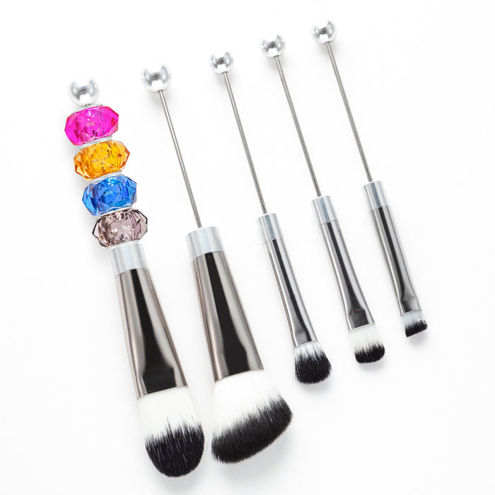 Wholesale Beadable Makeup Brush Blue Makeup Brush Set JDC-MB-HuaH003