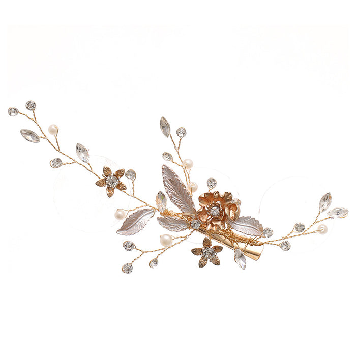 Wholesale bridal headwear leaf hairpin braided hair clip JDC-HC-Nianc001