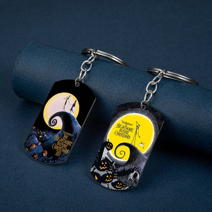 Wholesale Keychain Stainless Steel The Nightmare Before Christmas Keychain MOQ≥2 (M) JDC-KC-HuanYu018
