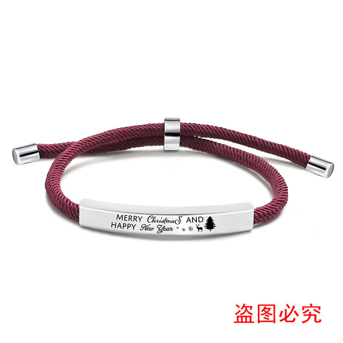 Wholesale Bracelets Stainless Steel Woven Rope Christmas Gifts JDC-BT-GangG017