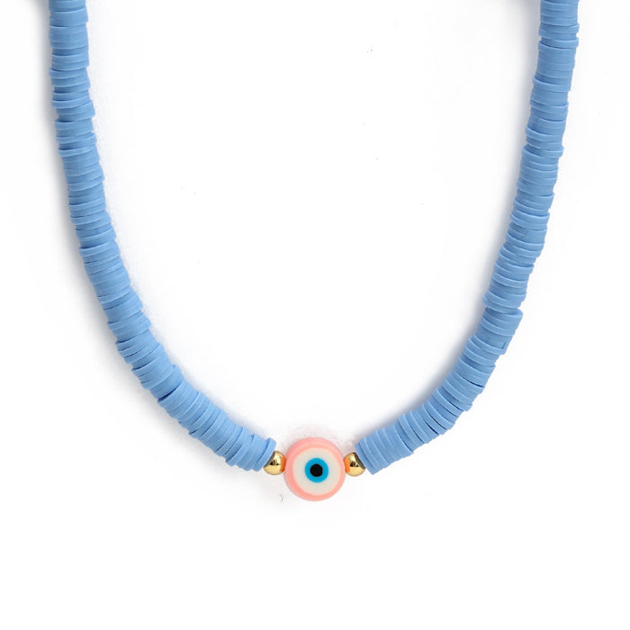 Wholesale soft ceramic necklace short necklace items JDC-NE-Baiding003