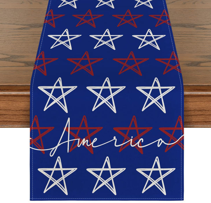 Wholesale 4th of July Independence Day Linen Dinner Table Coaster MOQ≥2 JDC-TC-OuH002