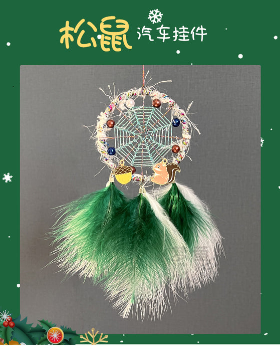 Cattador de ensueño al por mayor Feather Colgante decorativo de Navidad MOQ≥2 JDC-DC-Mying037