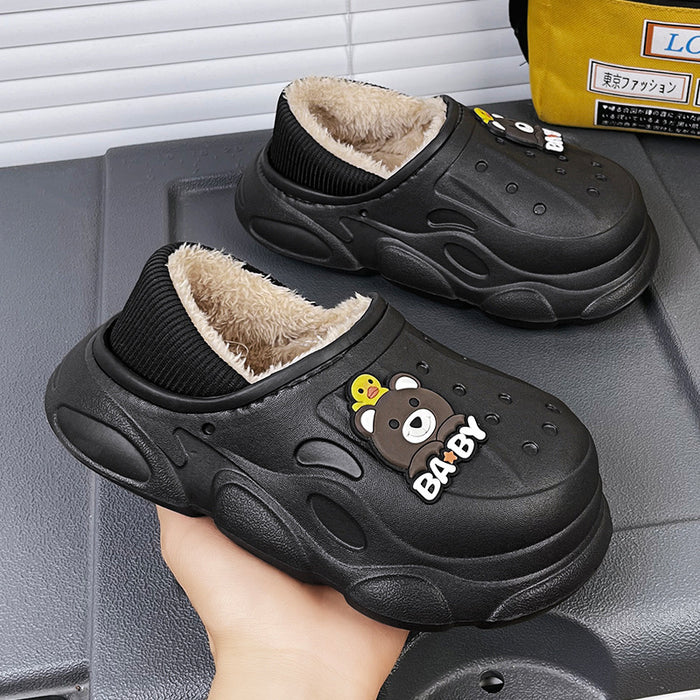 Wholesale Winter Waterproof Kids Cotton Slippers JDC-SP-Pintai003