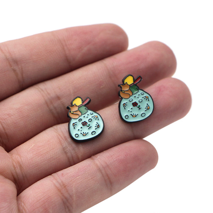 Wholesale Earring Alloy Cute Cartoon Stud Earrings MOQ≥5 (M) JDC-ES-kubei009