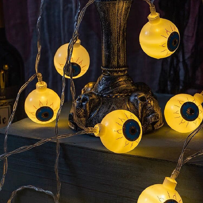 Cinta decorativa al por mayor Halloween Ghost Eye Lantern String led JDC-DCN-HUANJ005