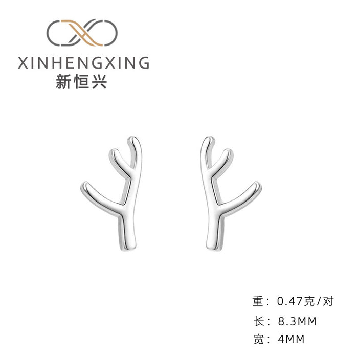 Wholesale Earrings Sterling Silver Star Antlers JDC-ES-STJ001